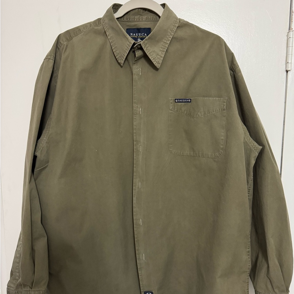 Nautica Jeans Co. Men's Olive Shirt Men’s XXL